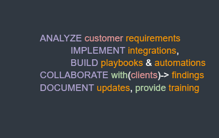 XSOAR Engineer Activities